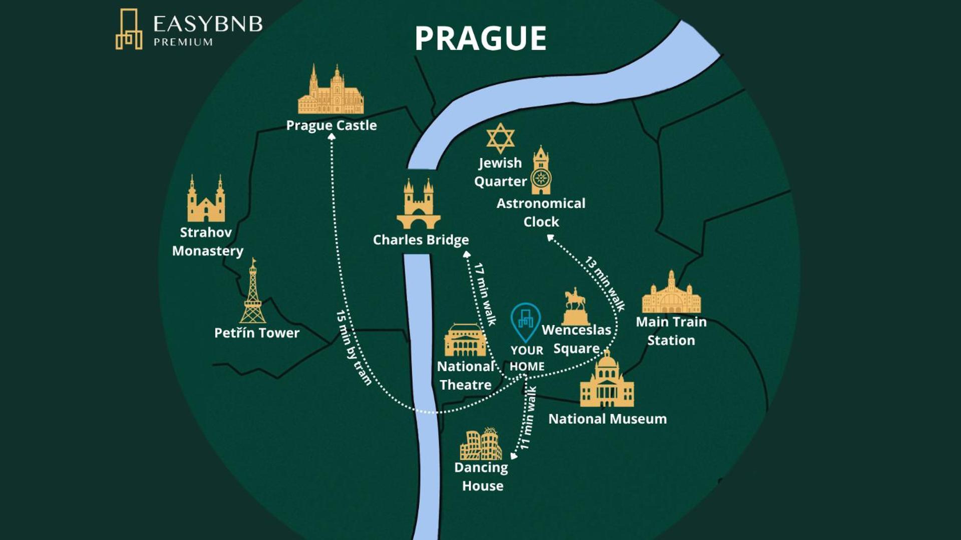 Prague Center Apartment With Fireplace Exterior photo